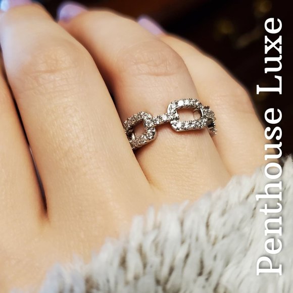 Chain Link Micro Paved Ring - Picture 5 of 6